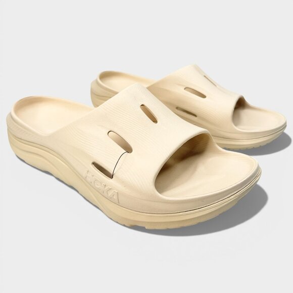 New Hoka Ora Recovery Slide 3 Mens Sandals Size 14 Vanilla Comfort 1135061/VLV